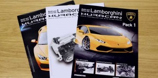 Image of build instruction manuals for Lamborghini Huracan scale model