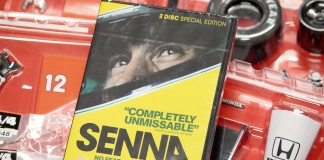 Blog cover image showing Senna DVD and model parts - all included as part of the Senna McLaren MP4/4 model kit from DeAgostini ModelSpace