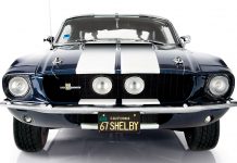 Cover image of ModelSpace 1:8 scale model 1967 Mustang Shelby GT500, as part of a blog about the Mustang Shelby's history.
