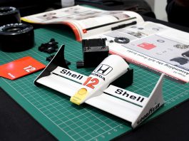 Image of scale model parts from ModelSpace Senna McLaren 1I8 scale Formula 1 car, as part of a blog about choosing your first scale model.