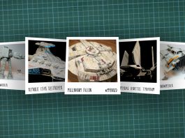 ModelSpace Scale Modeller of the Month – November 2016 Image of scale modelling cutting board with polaroids of various Star Wars scale models, as cover image for a blog about the ModelSpace November scale modeller of the month - Alex Hilpert.