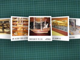 ModelSpace Scale Modeller of the Month – June 2017 Image of scale modelling cutting board with polaroids of various scale models, as cover image for a blog about the ModelSpace June scale modeller of the month - Bernd Peppmeier.