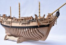 Image of the ModelSpace 1:48 HMS Bounty admiralty model, as part of a blog about how to build scale model ships.