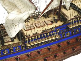 Image of the ModelSpace 1:70 Soleil Royal model, as part of a blog about how to build scale model ships.