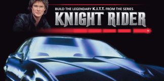 Image of the Fanhome 1:8 scale Knight Rider car replica, as part of a blog about the K.I.T.T. Knight Rider car.
