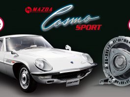 Image of Mazda Cosmo Sport 1:8 scale model car, as part of a blog about the Mazda Cosmo History.