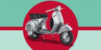 Image of Vespa GS 150 1:3 scale model, as part of a blog featuring common questions about the Classic Vespa.